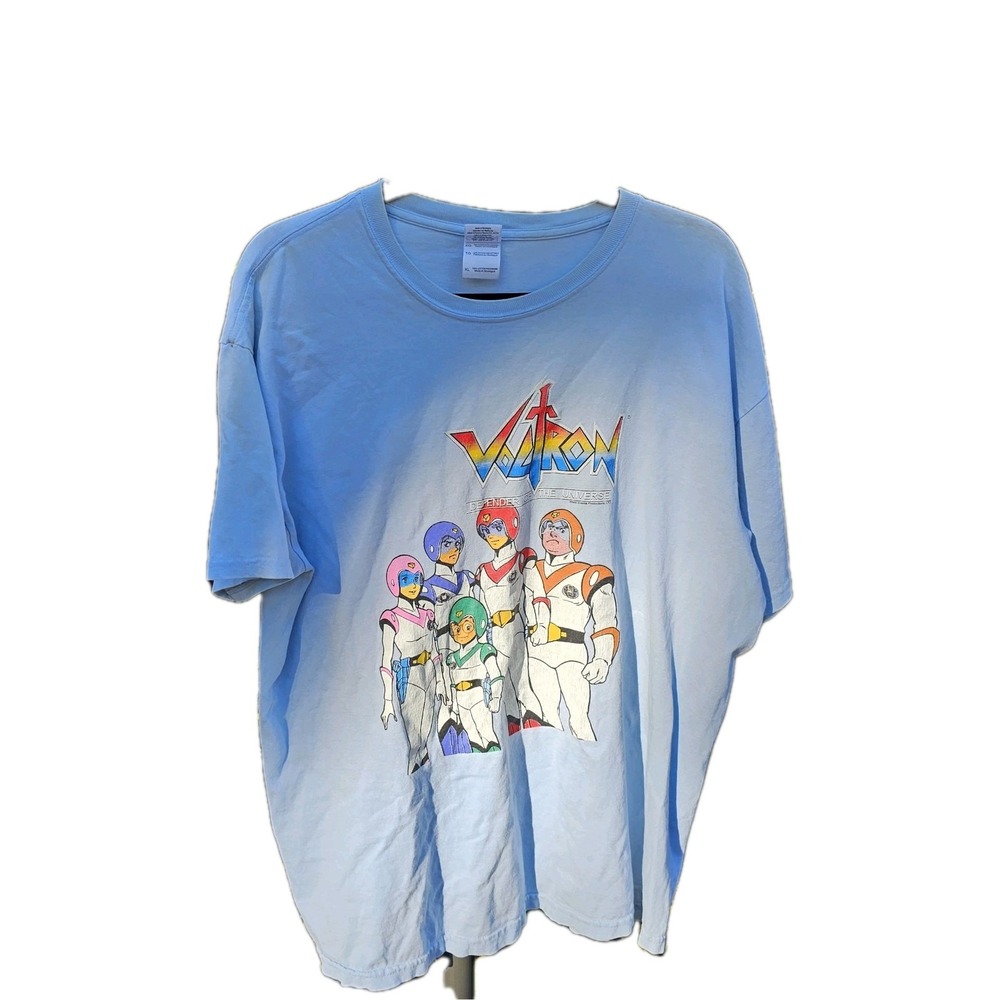 Voltron Defender of the Universe Tshirt Size X- Large Lgt Blue Steve & Barry's
